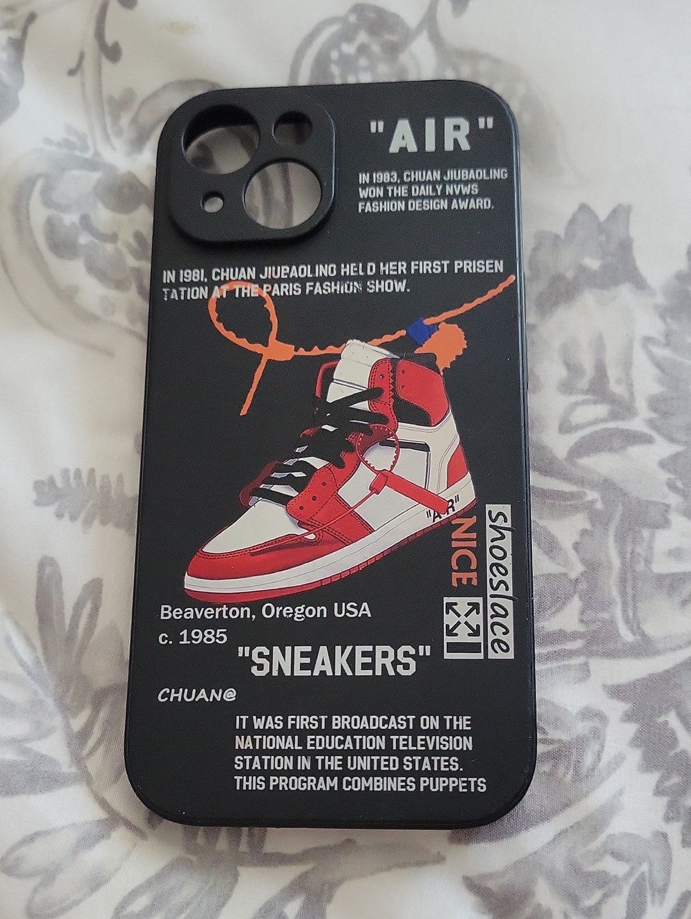 Black Sneaker Graphic Phone Case - "AIR"